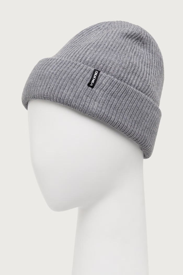Viking Czapka beanie z dodatkiem wełny Tigna 215.26.1982 szary AW26