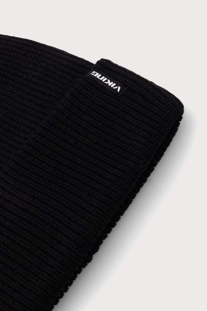 Viking Czapka beanie z dodatkiem wełny Tigna 215.26.1982 czarny AW26