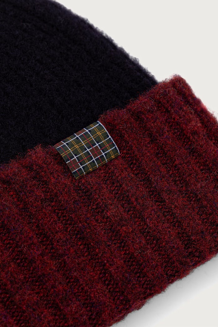 Akcesoria Barbour Scottish Angus Knitted czapka beanie wełniana MHA1001NY91 granatowy