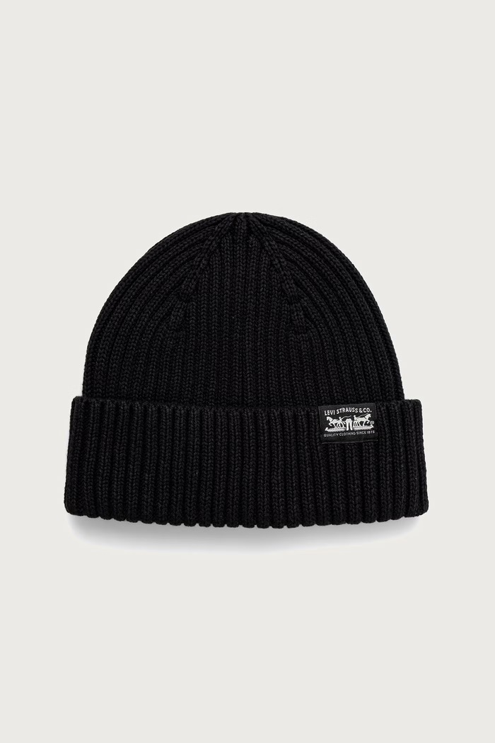 Levi's Σκούφος beanie βαμβακερός SUNSET μαύρο 007Z2