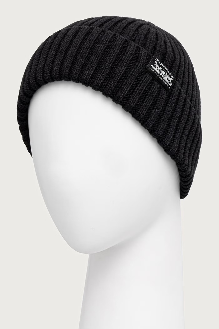 Αξεσουάρ Levi's Σκούφος beanie βαμβακερός SUNSET 007Z2 μαύρο