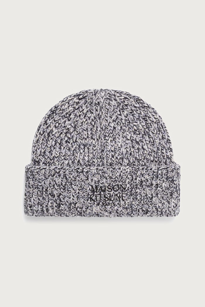 Maison Kitsuné Paris czapka z wełną szary MRUWH01KT1218