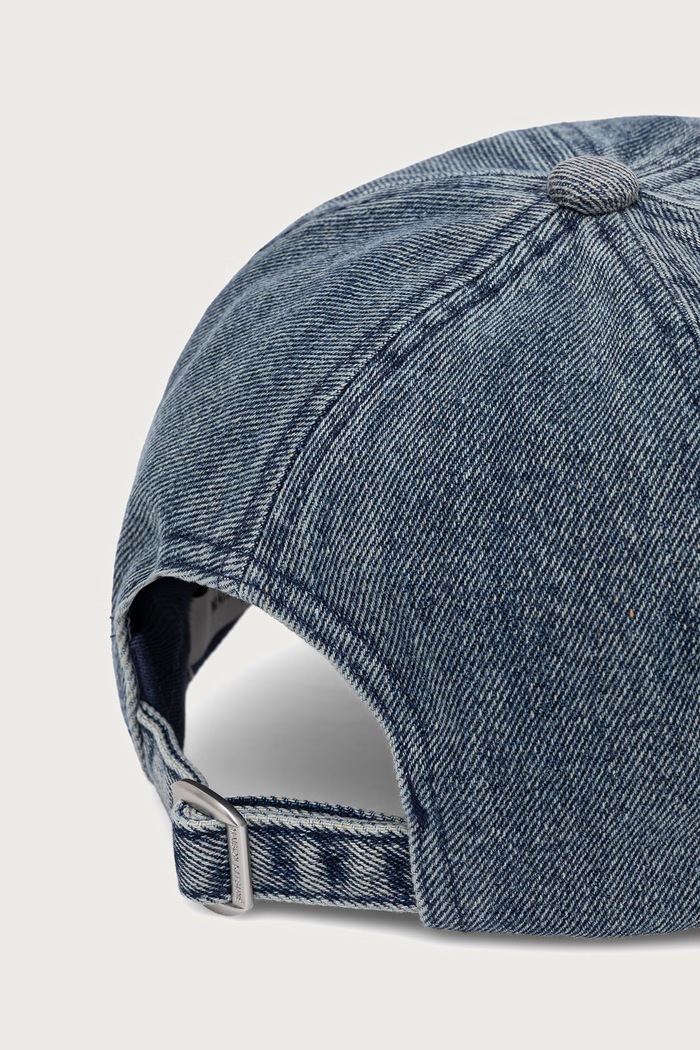Akcesoria Maison Kitsuné Profile Fox czapka bejsbolówka jeansowa MRUAH04WD4025 niebieski