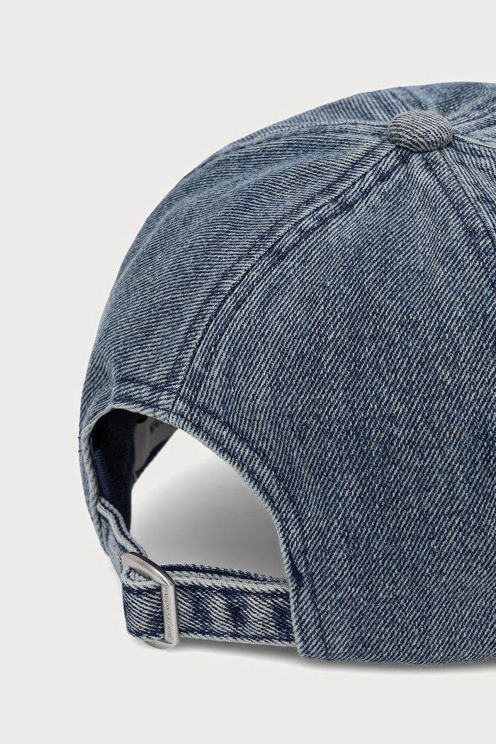 Akcesoria Maison Kitsuné Profile Fox czapka bejsbolówka jeansowa MRUAH04WD4025 niebieski