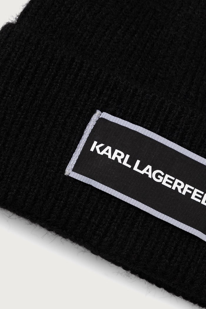 Dodaci Karl Lagerfeld Beanie kapa s dodatkom vune B4W33013 crna