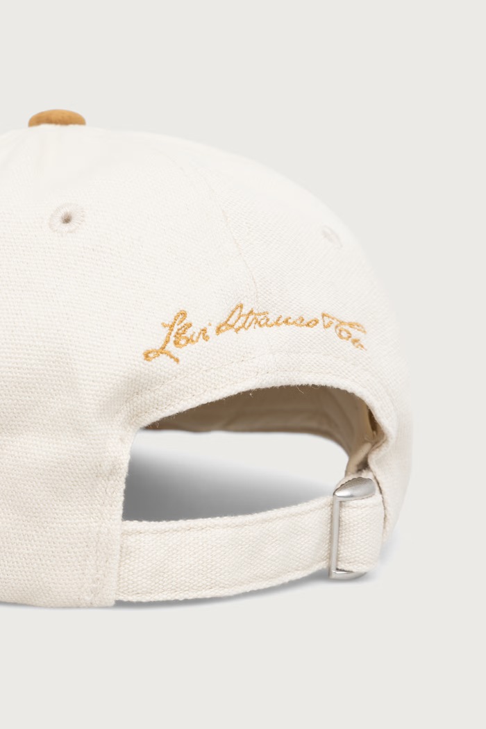 Akcesoria Levi's czapka z daszkiem męska z bawełną ROCKRIDGE DAD 007YM.0007 beżowy