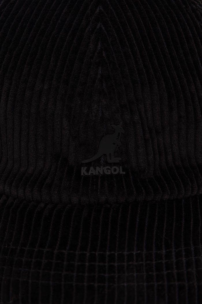 Kangol Czapka z daszkiem sztruksowa COZY CORD EARFLAP BB K5470.BK001 czarny AW26