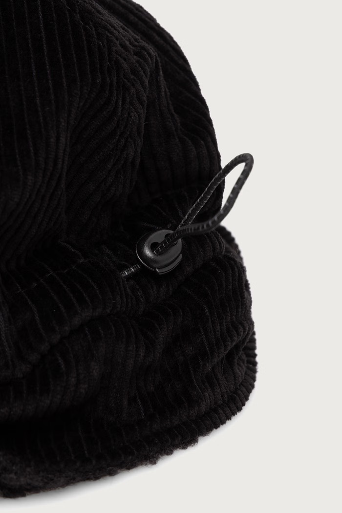 Czapka z daszkiem sztruksowa COZY CORD EARFLAP BB Kangol K5470.BK001 czarny