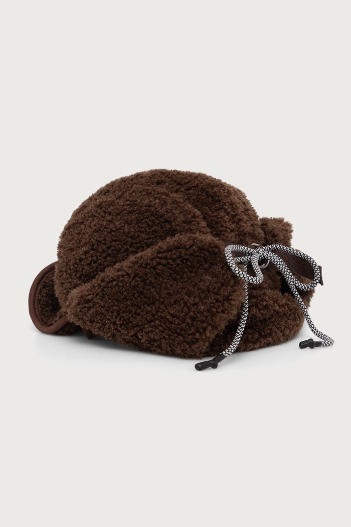 Akcesoria Kangol Czapka uszatka FAUX SHEARLING UTILITY FLAP K5356.BR204 brązowy