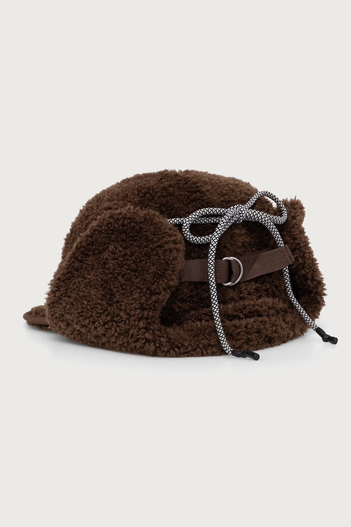 Doplňky Kangol Ušanka FAUX SHEARLING UTILITY FLAP K5356.BR204 hnědá