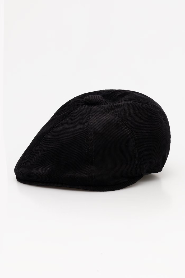Kangol Kaszkiet sztruksowy CORD HAWKER czarny K4177HT.BK001