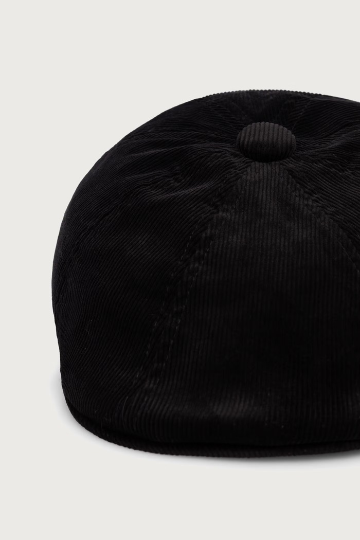 Kangol Kaszkiet sztruksowy CORD HAWKER K4177HT.BK001 czarny AW26