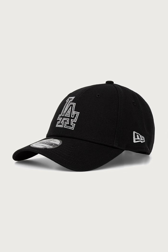 New Era czapka z daszkiem bawełniana METALLIC OUTLINE 9FORTY® czarny 60915768
