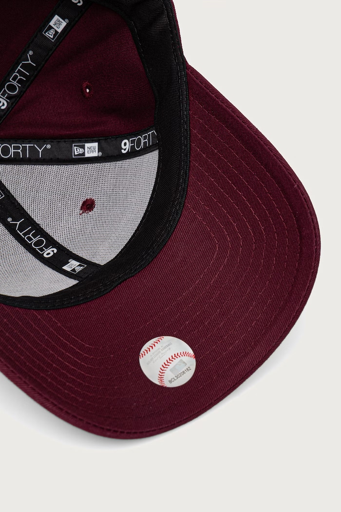 New Era czapka z daszkiem bawełniana METALLIC LOGO 9FORTY® bordowy 60915782