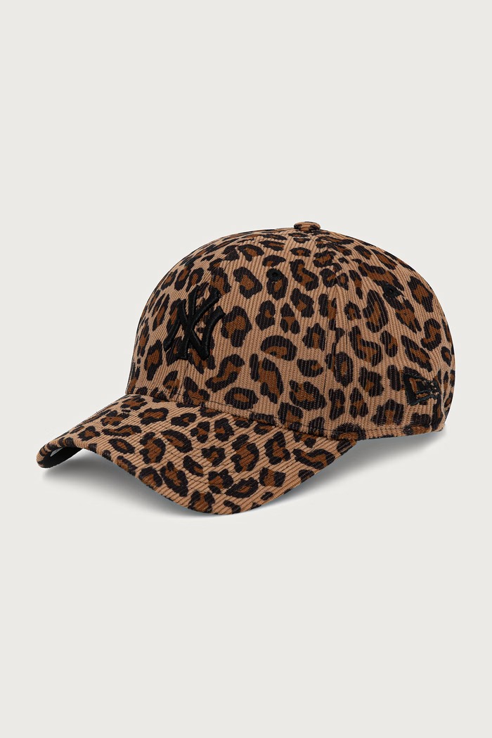 New Era czapka z daszkiem sztruksowa LEOPARD CORD 9FORTY® brązowy 60915775