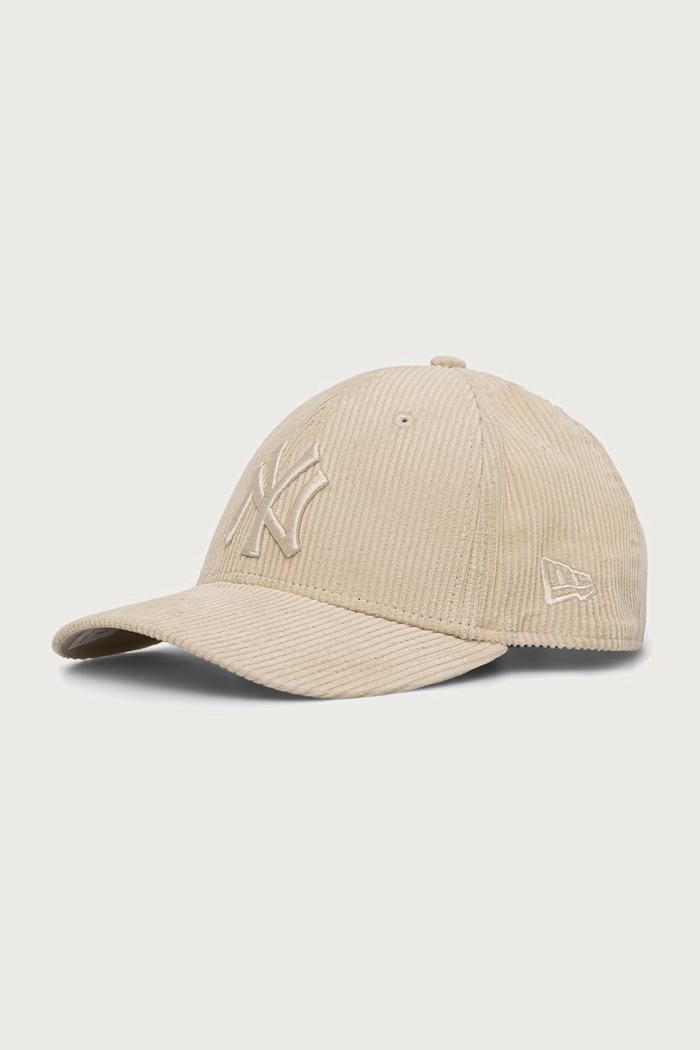 New Era czapka z daszkiem sztruksowa CORD 9FORTY® MC beżowy 60916000