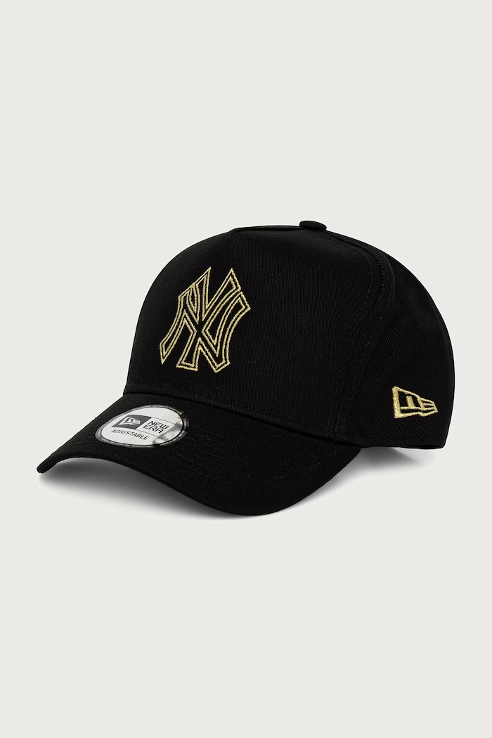 New Era czapka z daszkiem bawełniana METALLIC OUTLINE E-FRAME czarny 60915965