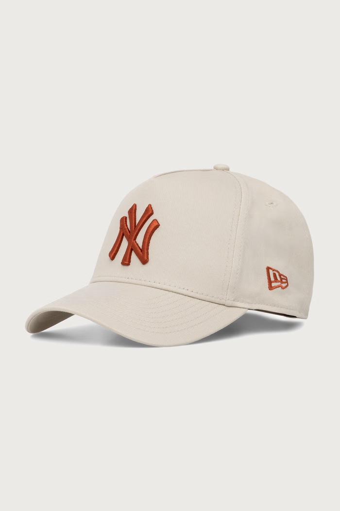 New Era czapka bejsbolówka bawełniana LEAGUE ESS E-FRAME beżowy 60915943