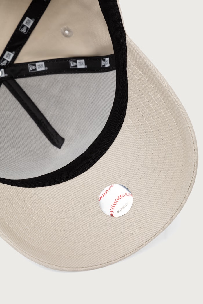 New Era czapka bejsbolówka bawełniana LEAGUE ESS E-FRAME beżowy 60915943