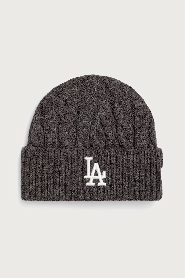 New Era Czapka beanie z dodatkiem wełny SHORT CUFF szary 60915960