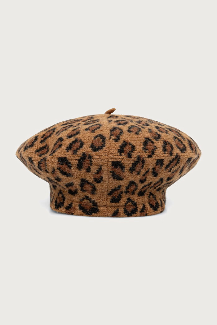 New Era Beret wełniany LEOPARD 60915988 brązowy AW26