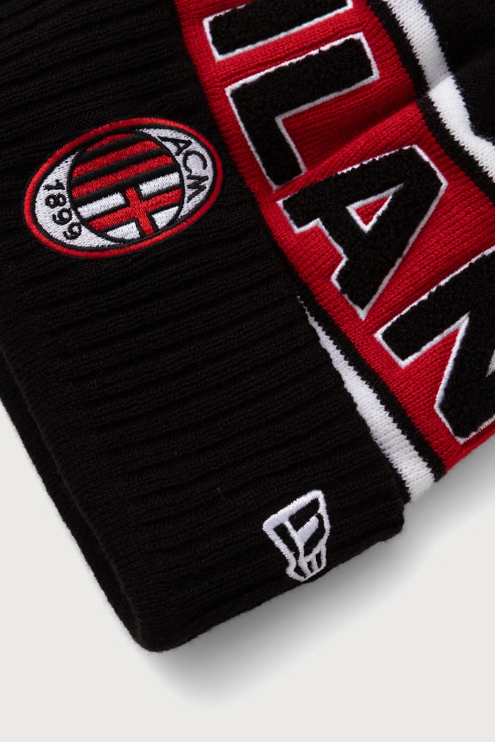 Akcesoria New Era czapka SPORT CUFF AC MILAN 60897709 czarny