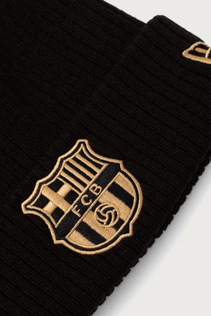 Akcesoria New Era czapka beanie RIBBED CUFF BARCELONA FC 60940764 czarny