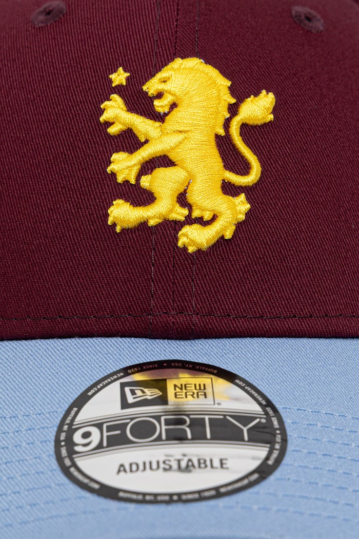 New Era czapka z daszkiem bawełniana 9FORTY® ASTON VILLA FC 60897597 bordowy AW26