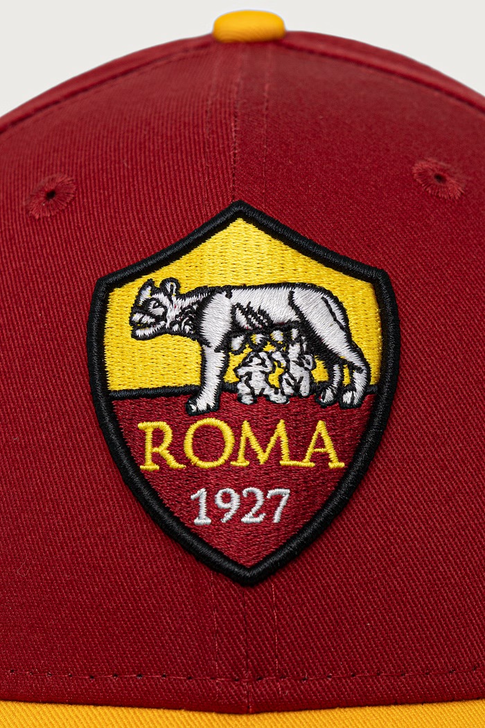 New Era czapka bejsbolówka bawełniana 9FORTY® ASROMA 60897535 bordowy AW26