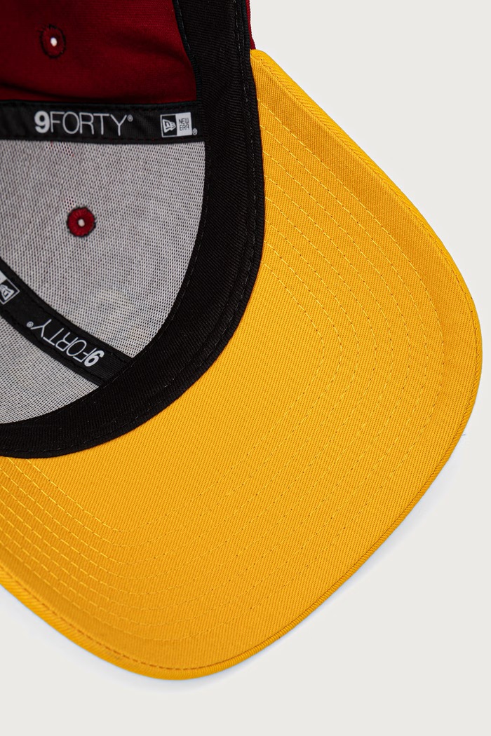 New Era czapka bejsbolówka bawełniana 9FORTY® ASROMA bordowy 60897535