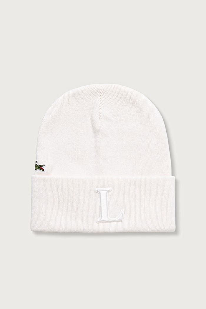 Lacoste Czapka beanie z wełną beżowy RB9901