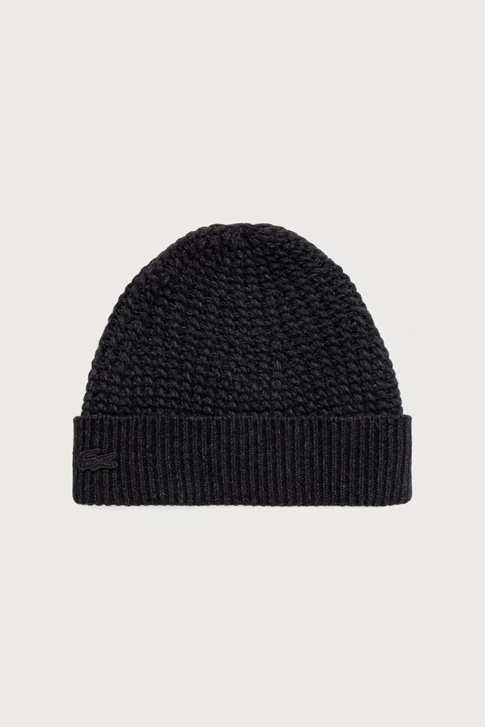 Lacoste Czapka beanie z wełną szary RB9881