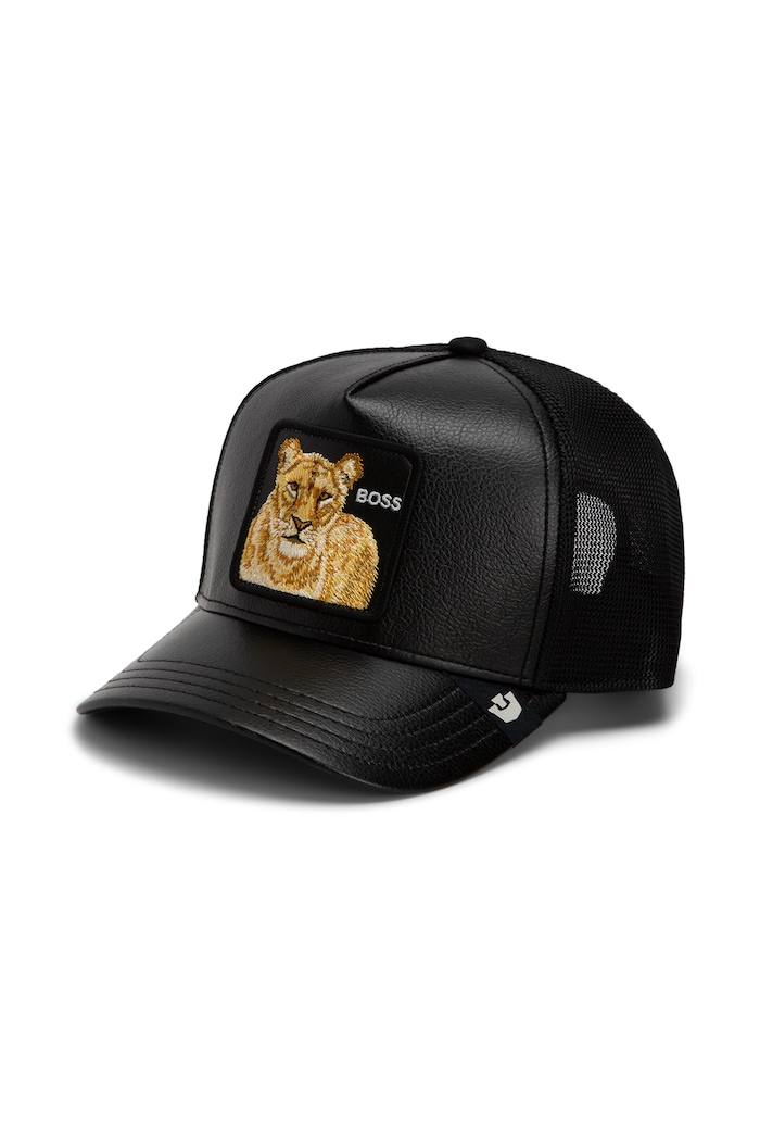 Goorin Bros Czapka z daszkiem trucker Faux Leather Lioness czarny 101.3164