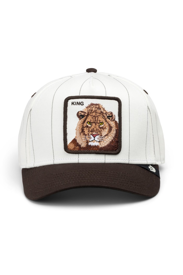 Goorin Bros Czapka z daszkiem bawełniana Pinstripe Lion 101.4002 biały AW26
