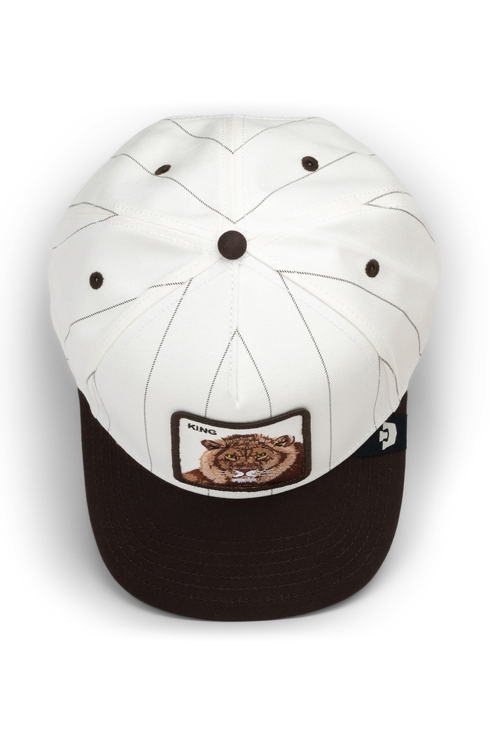 Czapka z daszkiem bawełniana Pinstripe Lion Goorin Bros biały 101.4002