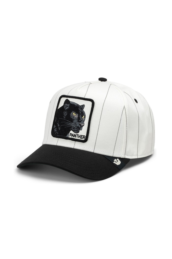 Goorin Bros Czapka z daszkiem bawełniana Pinstripe Panther biały 101.4001