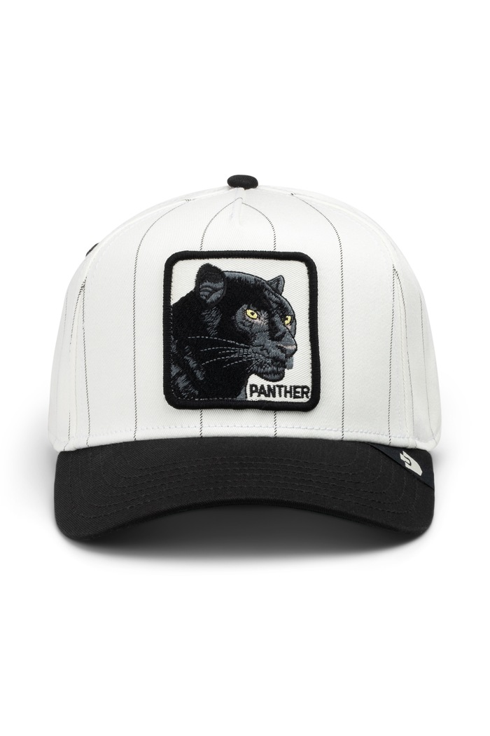 Goorin Bros Czapka z daszkiem bawełniana Pinstripe Panther 101.4001 biały AW26