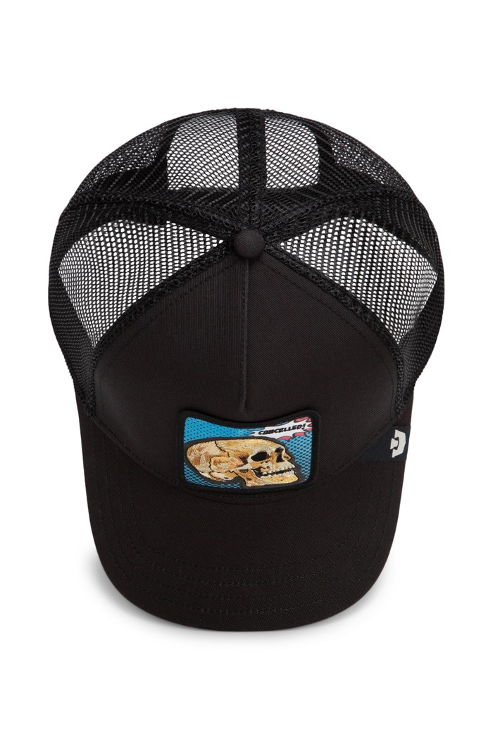 Czapka z daszkiem trucker POPArt - Cancelled Skull Goorin Bros czarny 101.3290