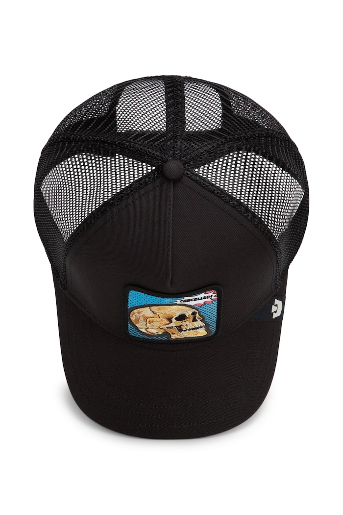 Czapka z daszkiem trucker POPArt - Cancelled Skull Goorin Bros czarny 101.3290