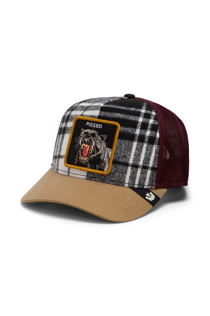 Goorin Bros Czapka z daszkiem trucker z dodatkiem wełny Brit Panther bordowy 101.3411