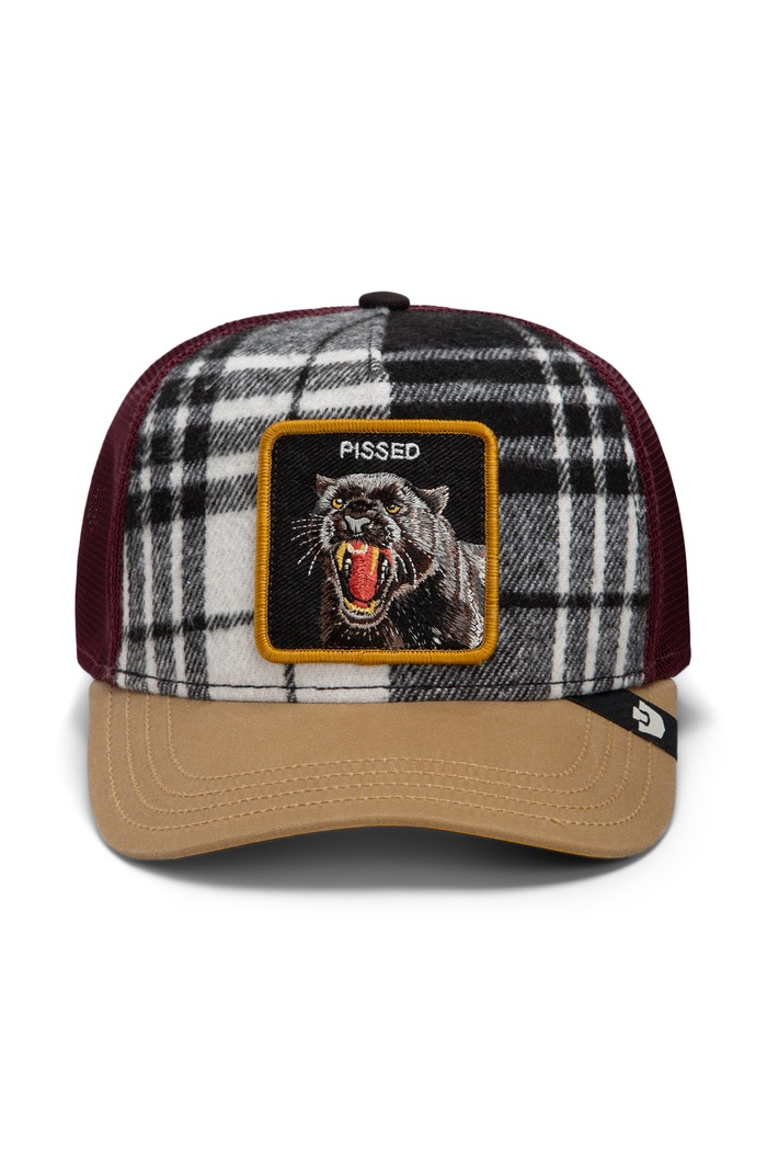 Goorin Bros Czapka z daszkiem trucker z dodatkiem wełny Brit Panther 101.3411 bordowy AW26