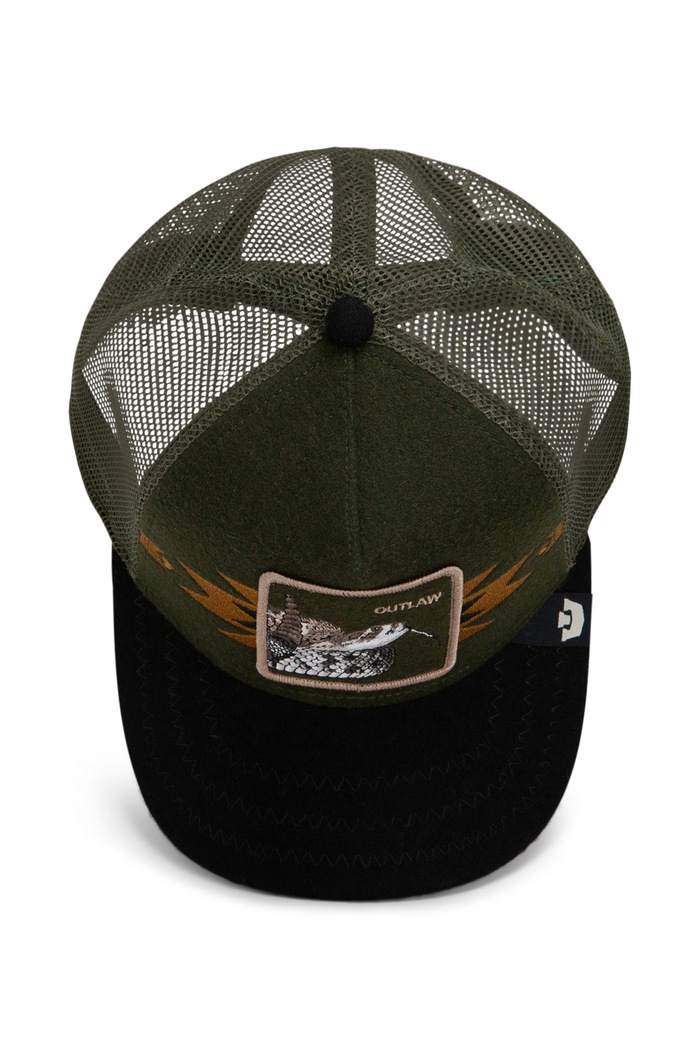 Czapka z daszkiem trucker z dodatkiem wełny Canyon Outlaw Goorin Bros 101.3135 zielony