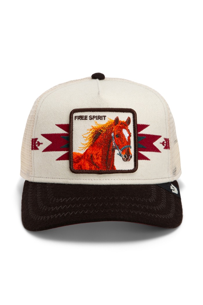 Goorin Bros Czapka z daszkiem trucker z dodatkiem wełny Canyon Free Spirit 101.3132 beżowy AW26