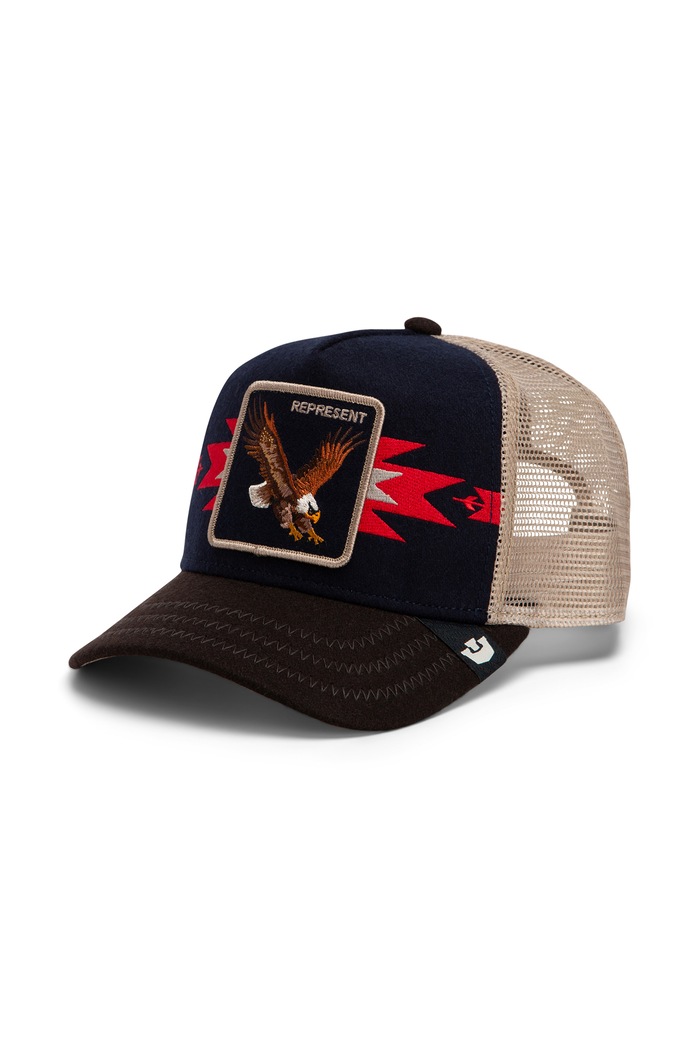 Goorin Bros Czapka z daszkiem trucker z dodatkiem wełny Canyon Represent granatowy 101.3129