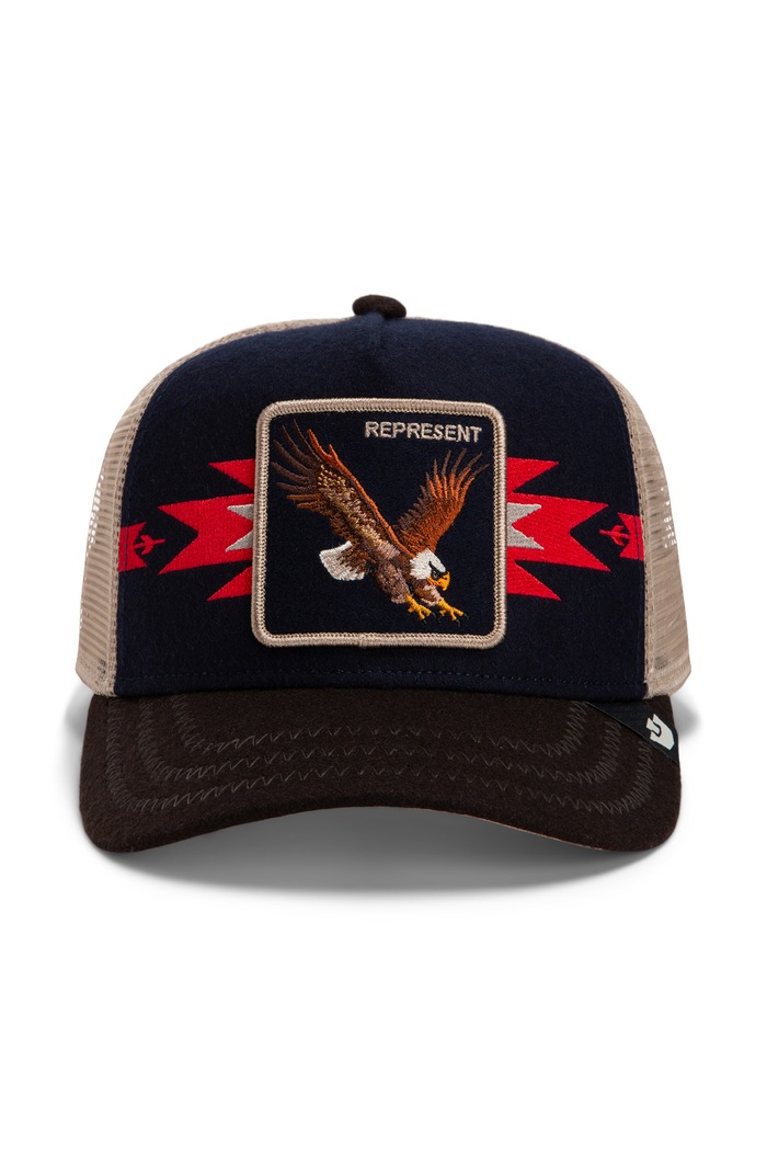 Goorin Bros Czapka z daszkiem trucker z dodatkiem wełny Canyon Represent 101.3129 granatowy AW26