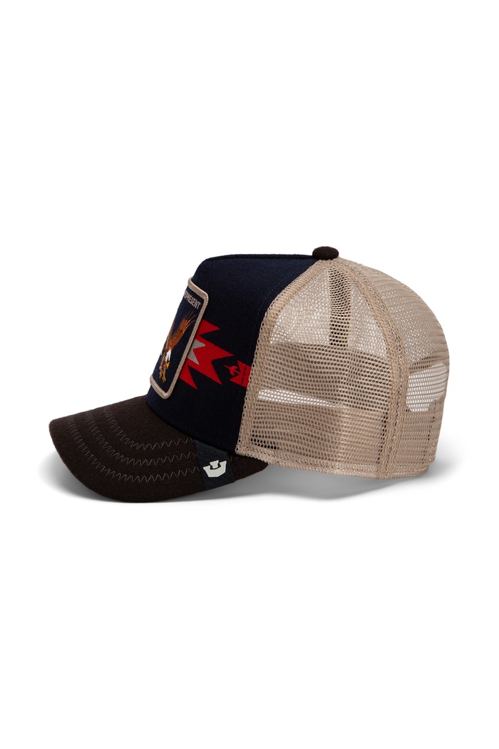 Akcesoria Goorin Bros Czapka z daszkiem trucker z dodatkiem wełny Canyon Represent 101.3129 granatowy
