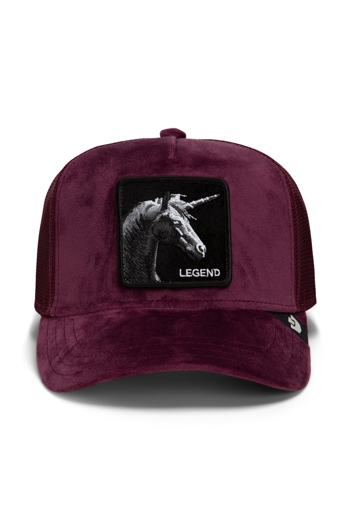 Goorin Bros Czapka z daszkiem trucker welurowa Velour Legend 101.3677 bordowy AW26