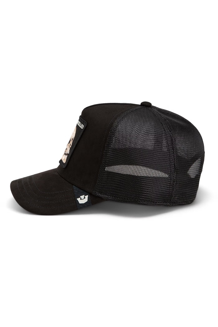 Akcesoria Goorin Bros Czapka z daszkiem trucker z imitacji zamszu Suede Cancelled Skull Trucker 101.3743 czarny