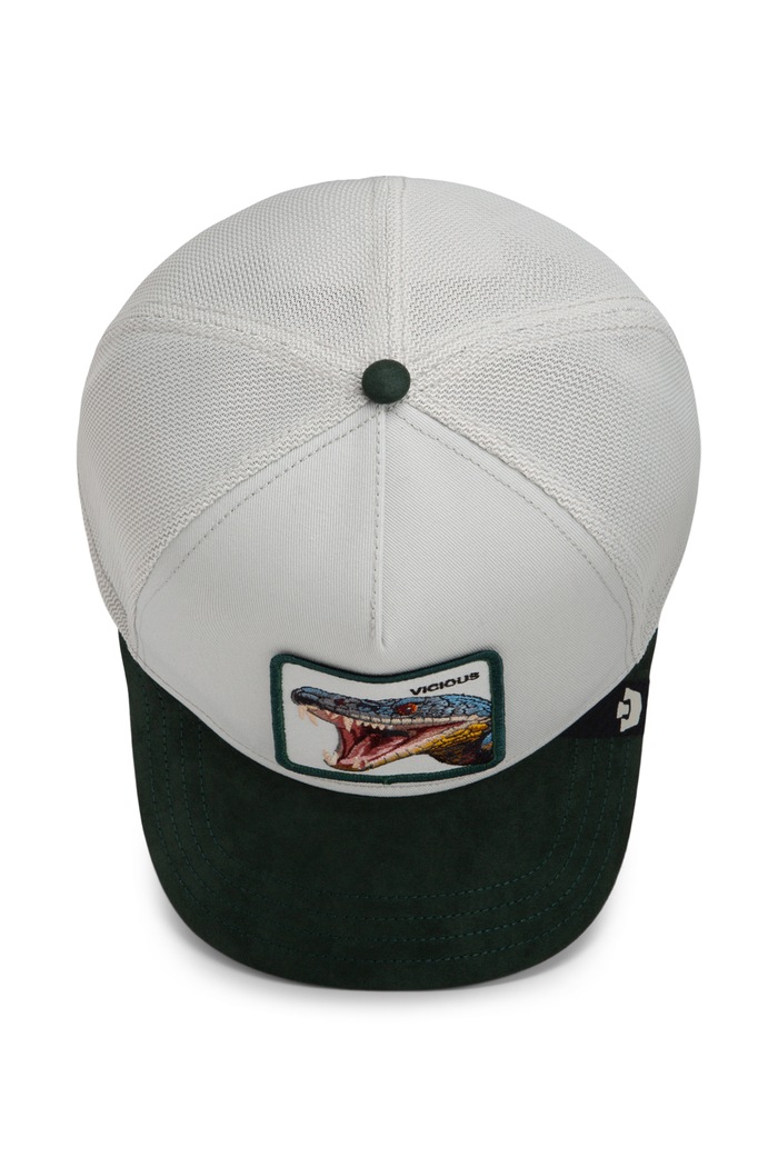 Czapka z daszkiem trucker Suede Snake Goorin Bros szary 101.3859