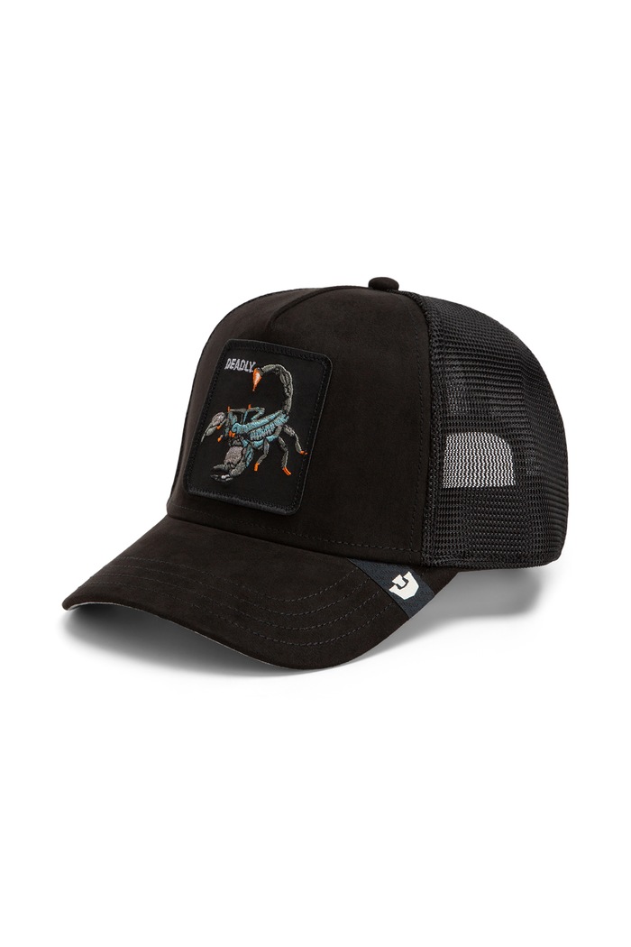 Goorin Bros Czapka z daszkiem trucker Suede Scorpion czarny 101.2850